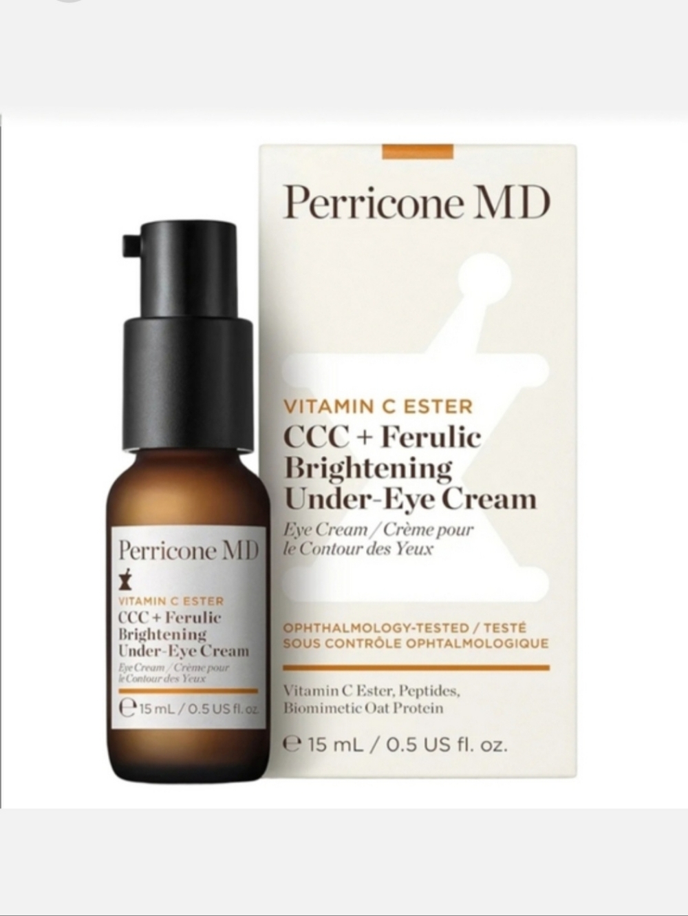Perricone MD CCC + Ferulic Brightening Under-Eye Cream, 0.5fl.oz/15ml ~ NWT